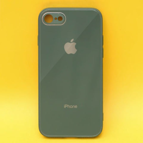 Dark green camera Safe mirror case for Apple Iphone 8