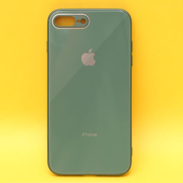 Dark green camera Safe mirror case for Apple Iphone 8 Plus