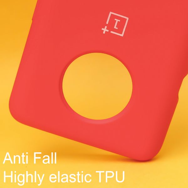 Red Original Silicone case for Oneplus 7t