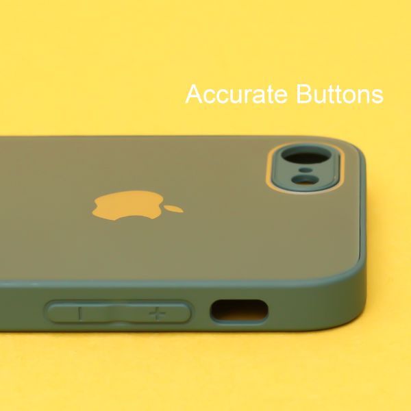 Dark green camera Safe mirror case for Apple Iphone 8
