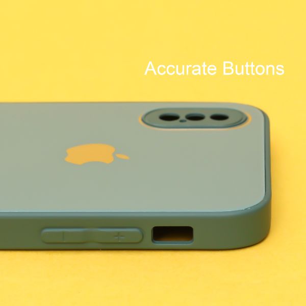 Dark green camera Safe mirror case for Apple Iphone X/Xs