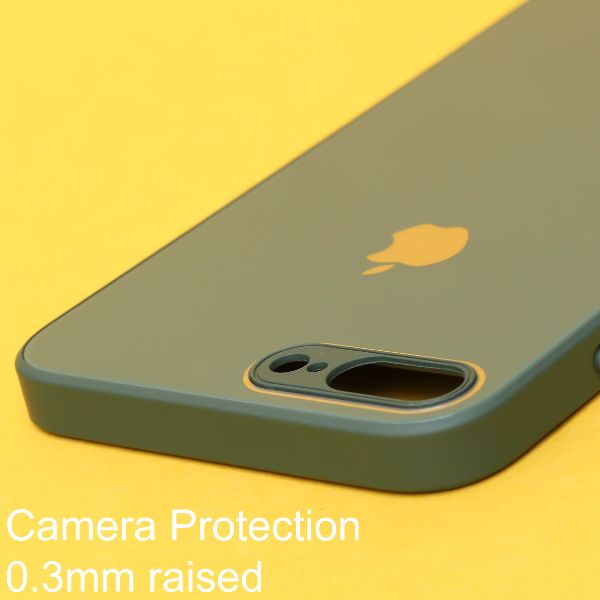 Dark green camera Safe mirror case for Apple Iphone 8 Plus