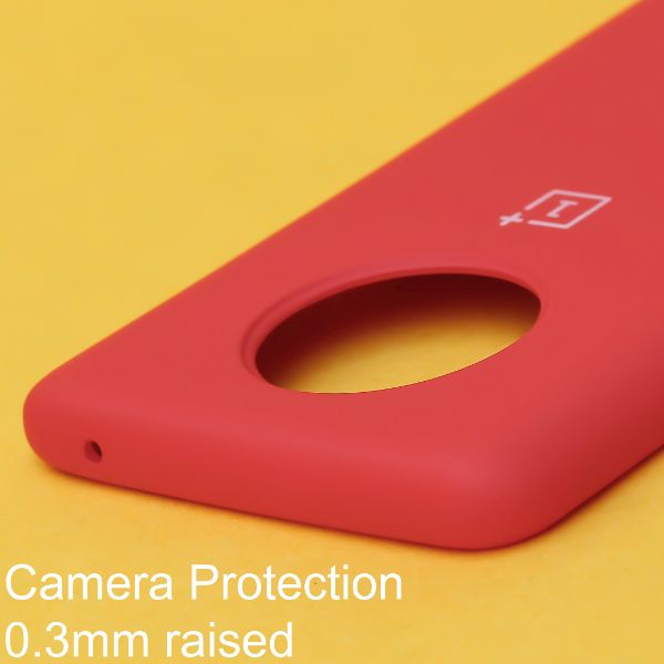 Red Original Silicone case for Oneplus 7t