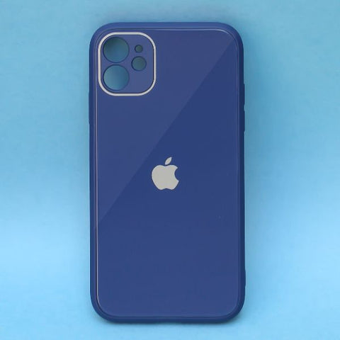 Dark Blue camera Safe mirror case for Apple Iphone 11