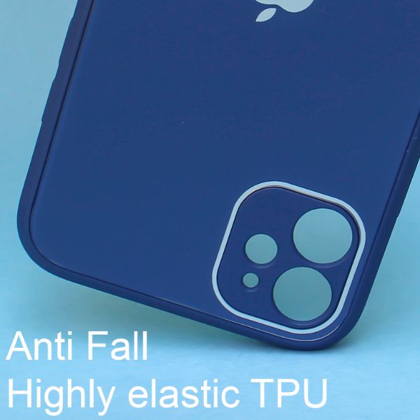 Dark Blue camera Safe mirror case for Apple Iphone 11