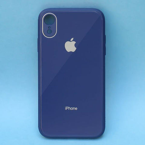 Dark Blue camera Safe mirror case for Apple Iphone XR