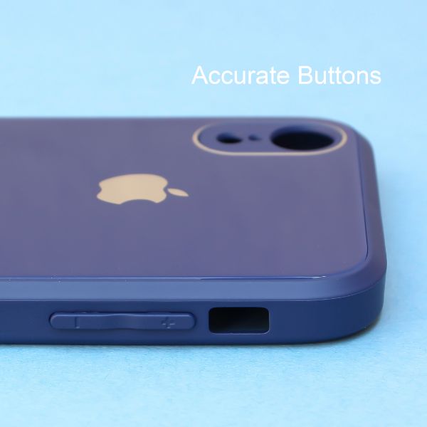 Dark Blue camera Safe mirror case for Apple Iphone XR