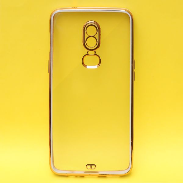 Purple Electroplated Transparent Case for Oneplus 6