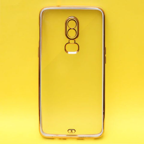 Purple Electroplated Transparent Case for Oneplus 6
