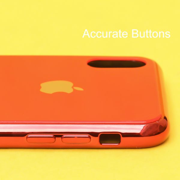 Red Border mirror Silicone case for Apple iphone X/XS