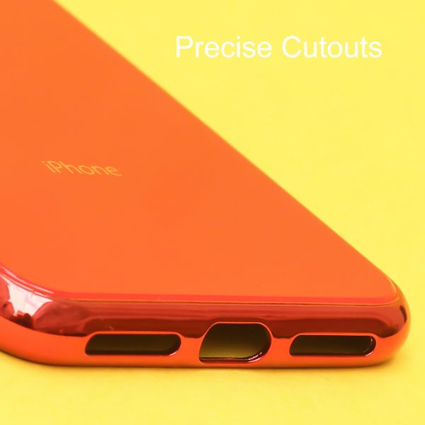 Red Border mirror Silicone case for Apple iphone X/XS