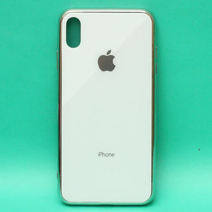 White Border mirror Silicone case for Apple iphone Xs Max