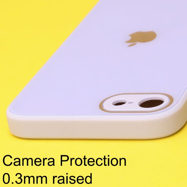 Purple camera Safe mirror case for Apple Iphone 8