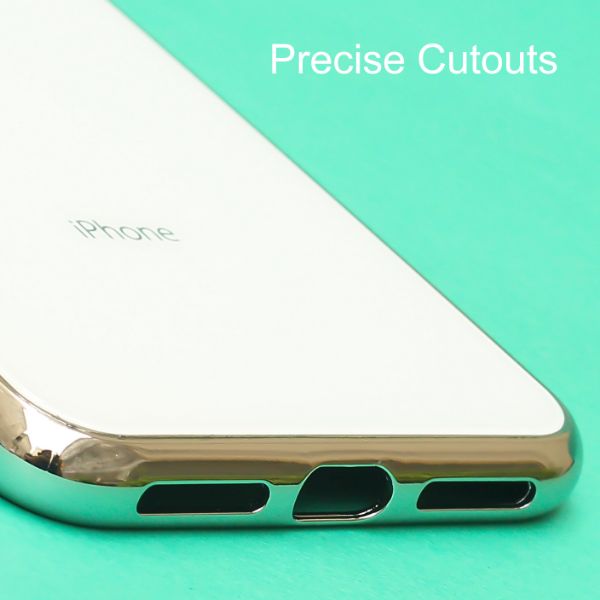 White Border mirror Silicone case for Apple iphone Xs Max