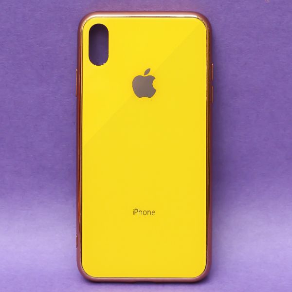 Yellow Border mirror Silicone case for Apple iphone X/xs