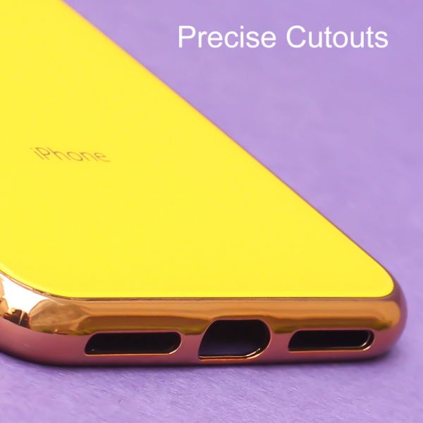 Yellow Border mirror Silicone case for Apple iphone X/xs