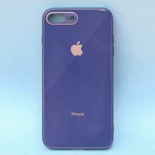 Dark Blue camera Safe mirror case for Apple Iphone 8 Plus