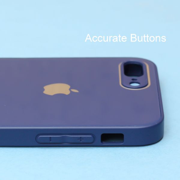 Dark Blue camera Safe mirror case for Apple Iphone 7 Plus