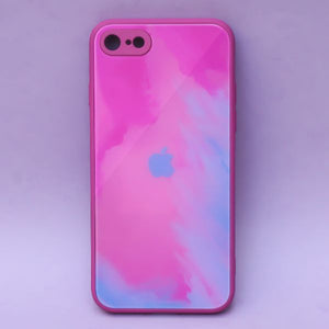 Magenta oil paint mirror case for Apple iphone 7