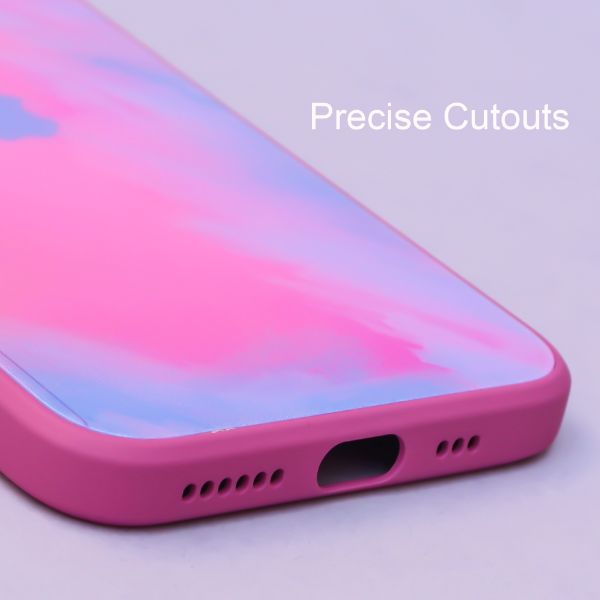 Magenta oil paint mirror case for Apple iphone X/Xs