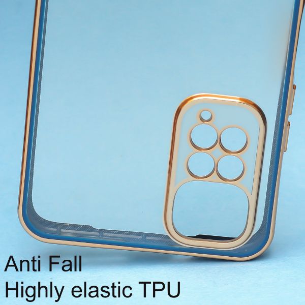 Blue Electroplated Transparent Case for Redmi Note 11