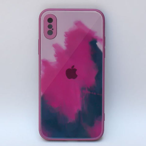 Roseate oil paint mirror case for Apple iphone X/Xs