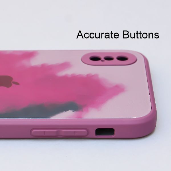 Roseate oil paint mirror case for Apple iphone X/Xs