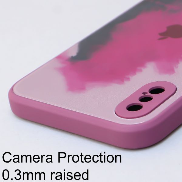 Roseate oil paint mirror case for Apple iphone X/Xs