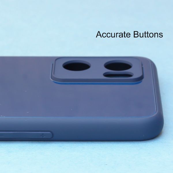 Dark Blue camera Safe mirror case for Oppo Reno 7 5g