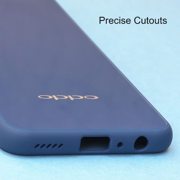 Dark Blue camera Safe mirror case for Oppo Reno 7 5g