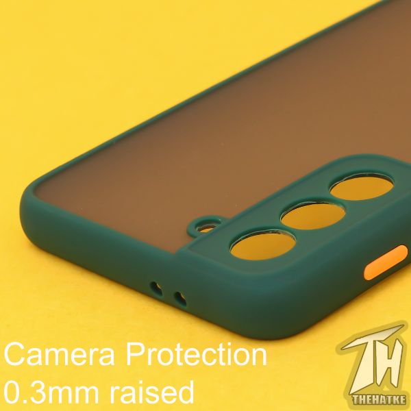 Dark Green Smoke Camera Safe case for Samsung S21