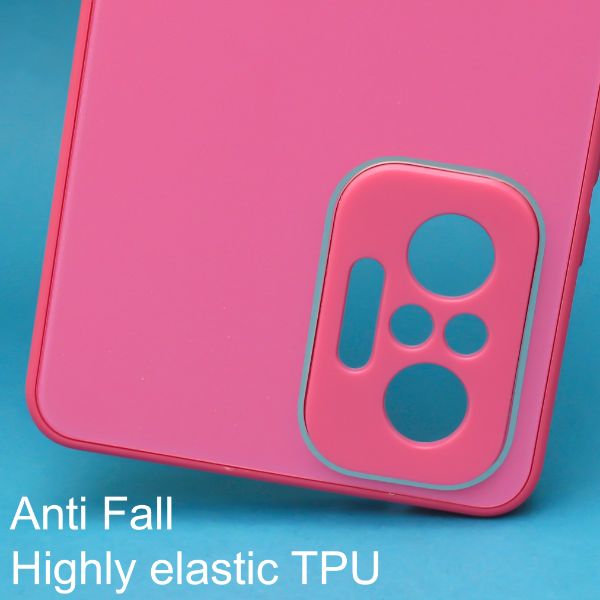 Dark Pink camera Safe mirror case for Redmi Note 10 pro