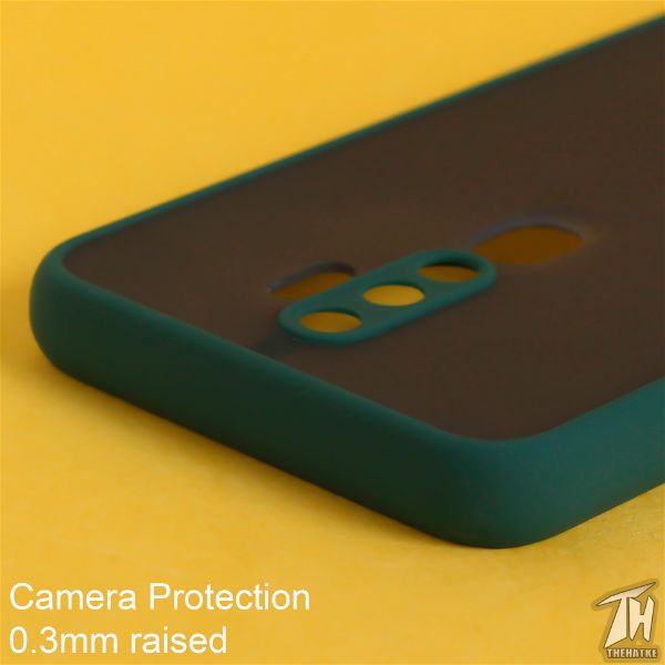 Dark Green Smoke Camera Safe Silicone case for Oppo A5 2020