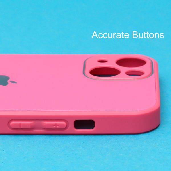 Dark Pink camera Safe mirror case for Apple Iphone 13