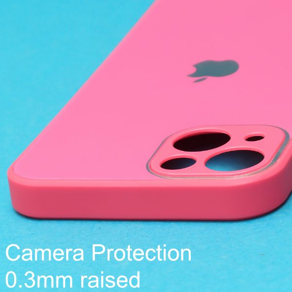 Dark Pink camera Safe mirror case for Apple Iphone 13