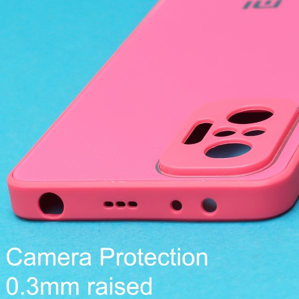 Dark Pink camera Safe mirror case for Redmi Note 10 pro