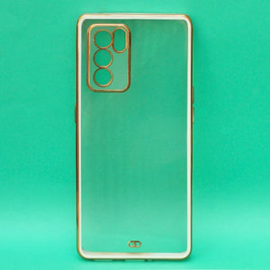 White Electroplated Transparent Case for Oppo Reno 6 5G