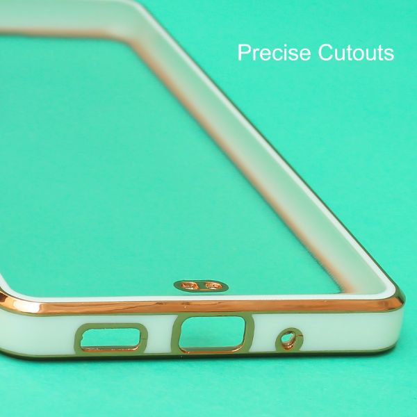 White Electroplated Transparent Case for Samsung S20 FE
