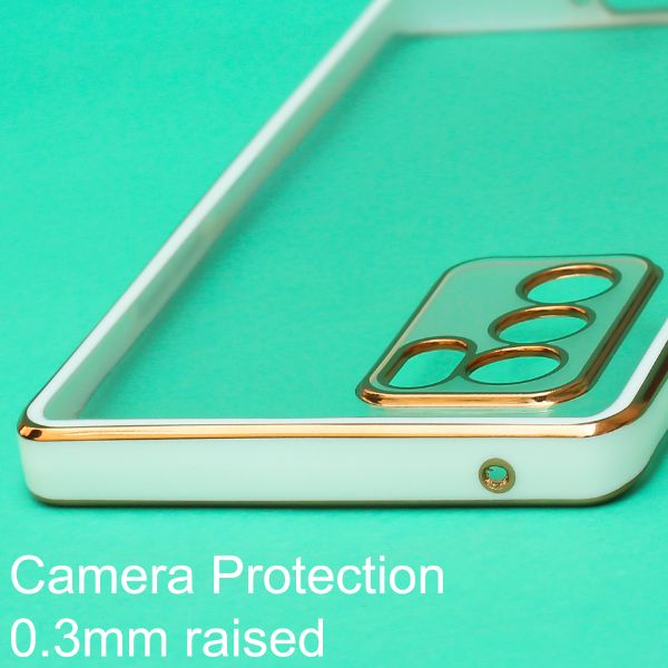 White Electroplated Transparent Case for Oppo Reno 6 5G