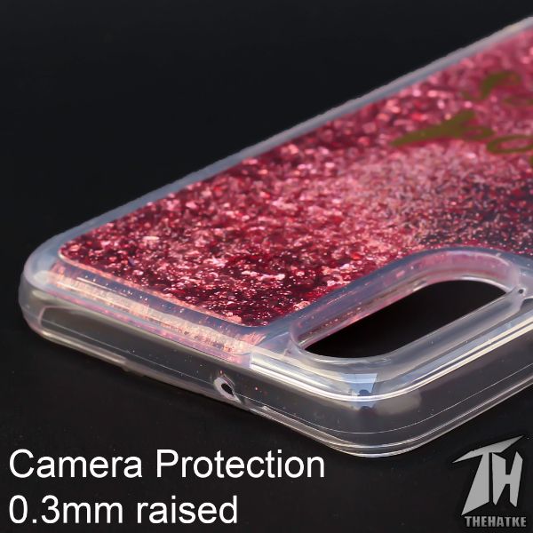 Pink Good Vibes Glitter  Silicone Case for Vivo S1