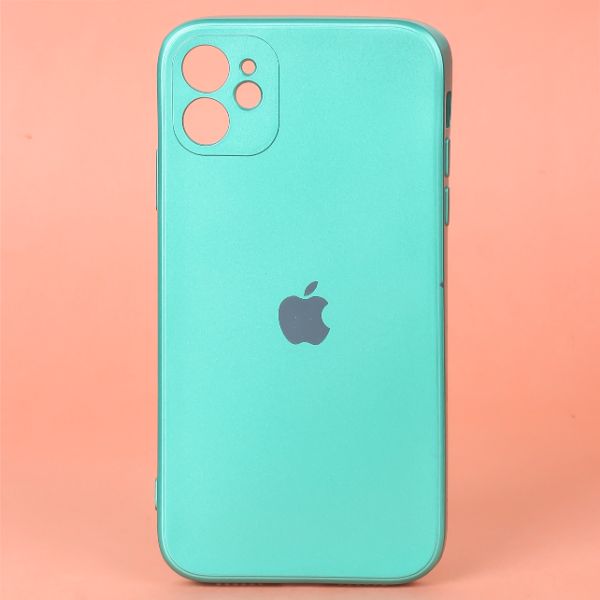 Dark Green Metallic Finish Silicone Case for Apple Iphone 11