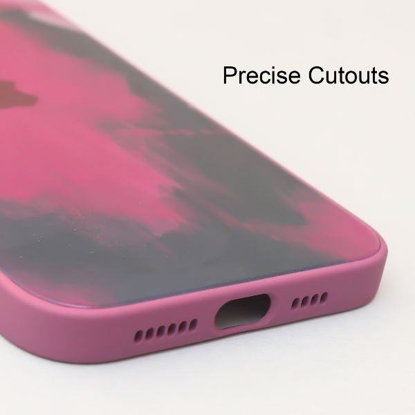 Roseate oil paint mirror case for Apple iphone 13 pro max