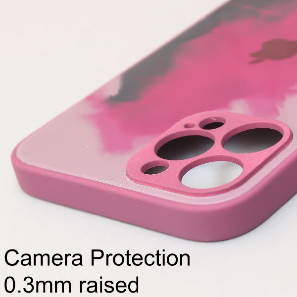 Roseate oil paint mirror case for Apple iphone 12 pro max