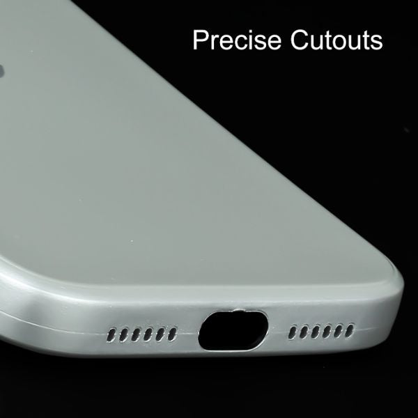 Silver Metallic Finish Silicone Case for Apple Iphone 11