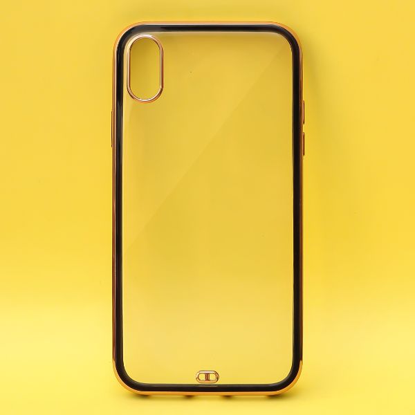 Black Electroplated Transparent Case for Apple iphone XR