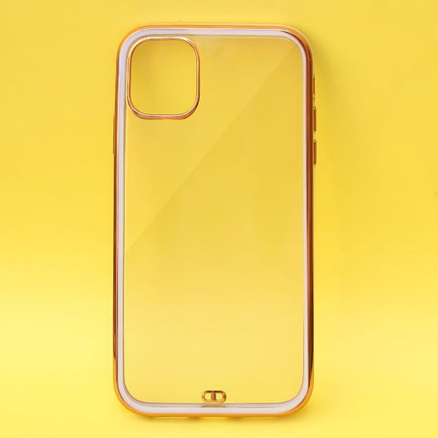 Pink Electroplated Transparent Case for Apple iphone 12 Mini