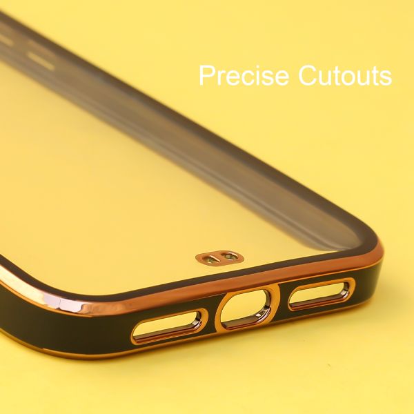 Black Electroplated Transparent Case for Apple iphone 12 Pro