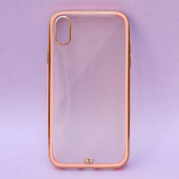 Rose Gold Electroplated Transparent Case for Apple iphone X/Xs