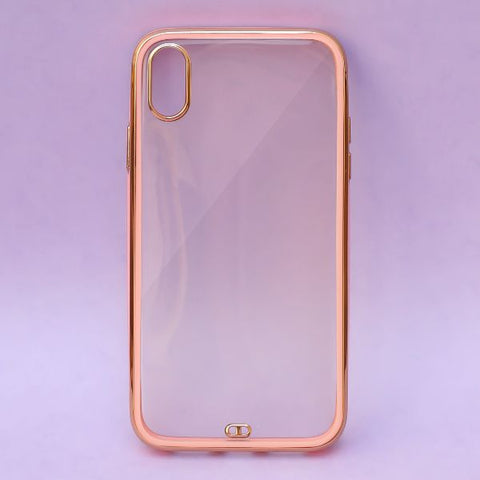 Rose Gold Electroplated Transparent Case for Apple iphone X/Xs