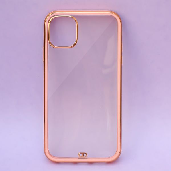 Rose Gold Electroplated Transparent Case for Apple iphone 12